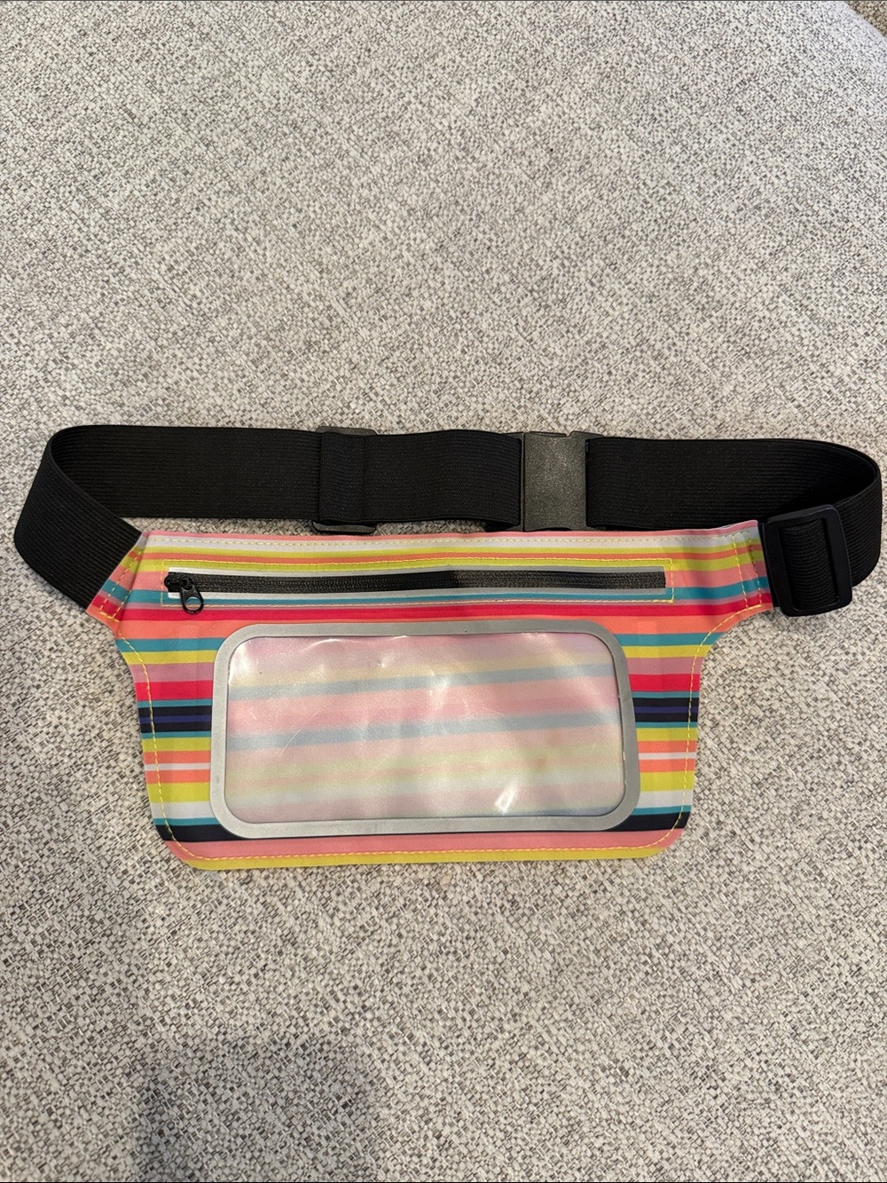 Striped Clear-Window Fanny Pack - Multicolor